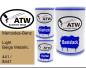 Preview: Mercedes-Benz, Light Beige Metallic, 441 / 8441: 500ml Lackdose + 500ml Klarlack + 250ml Härter - Set, von ATW Autoteile West.